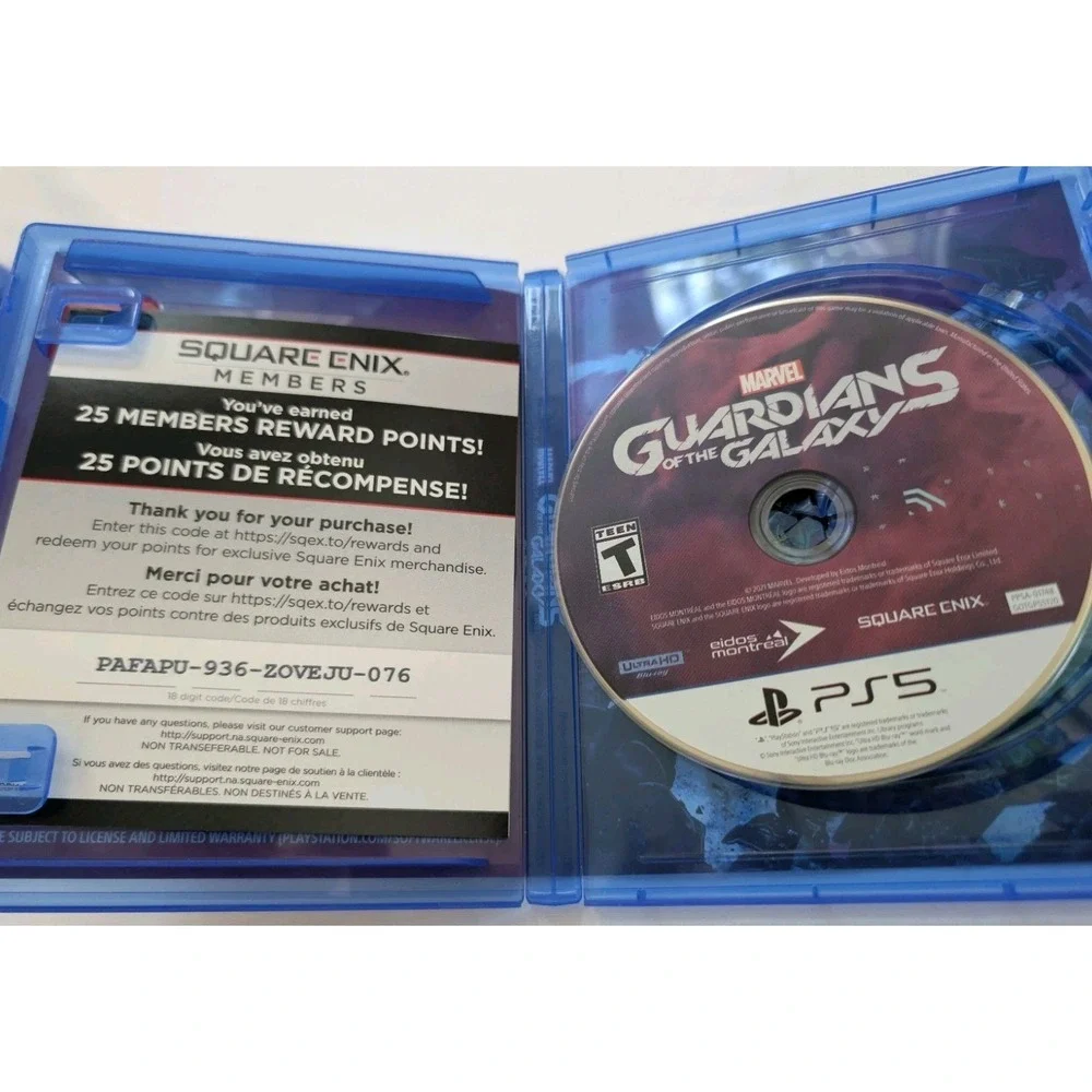 Marvel's Guardians of the Galaxy Sony PlayStation 5 PS5 CIB 2021 Square Enix